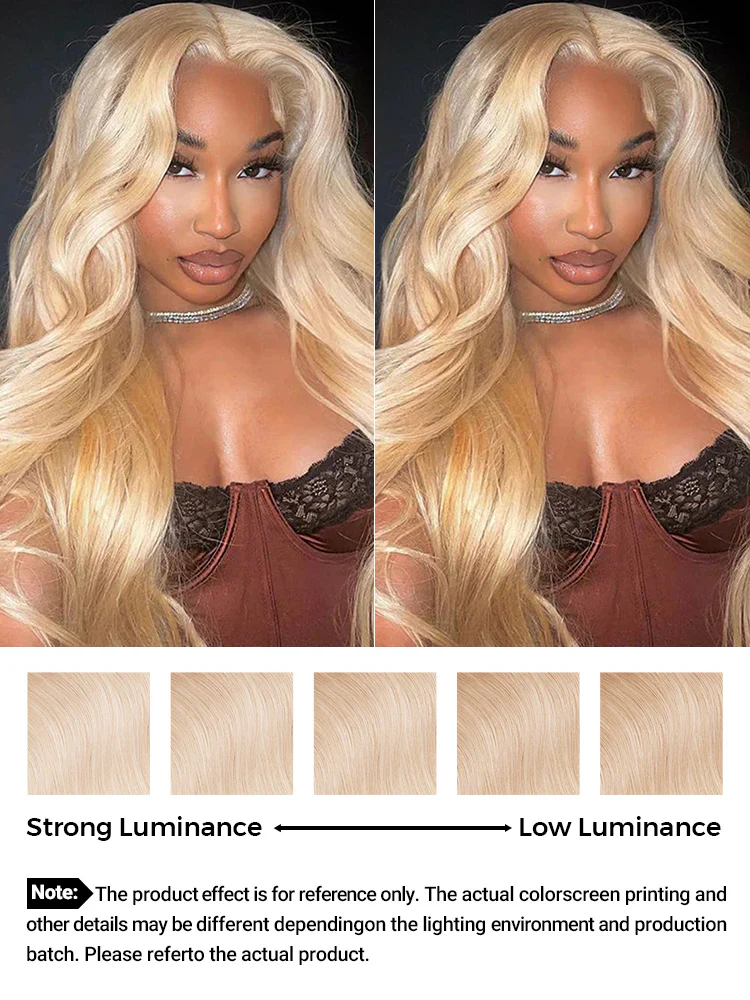 CurlyMe Pre-Plucked Wear Go Glueless Body Wave Hair 613 Blonde Pre-cut Lace - Image 9