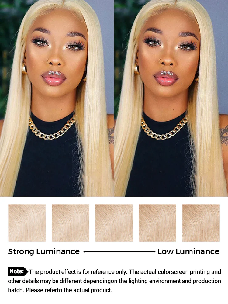 CurlyMe Pre-Plucked Wear Go Glueless Straight Hair 613 Blonde Pre-cut Swiss Lace - Image 12