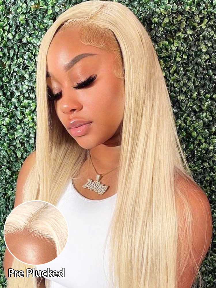 CurlyMe Pre-Plucked Wear Go Glueless Straight Hair 613 Blonde Pre-cut Swiss Lace - Image 3