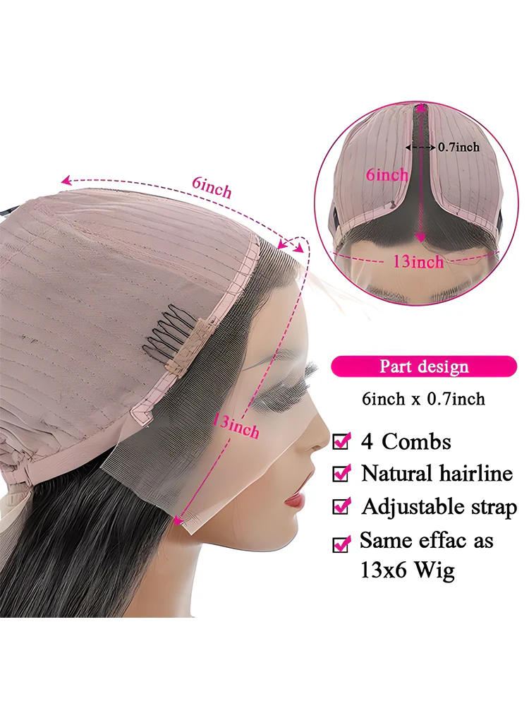 CurlyMe Body Wave Natural Black Human Hair T part Lace Front Wigs With Natural Hairline - Image 3