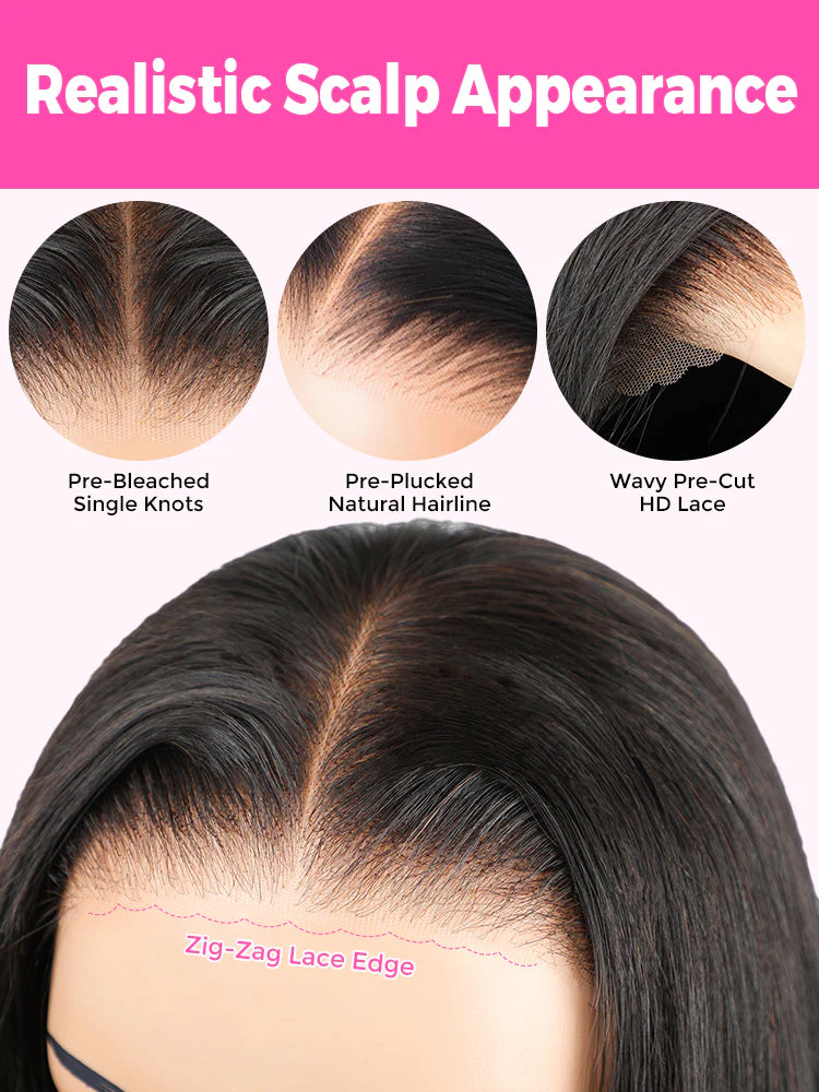 CurlyMe Pre-bleached Knots Wear Go Glueless Wig Pre-cut HD Lace Water Wave Human Hair - Image 6