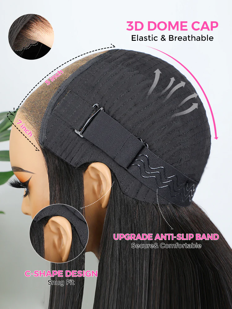 CurlyMe Pre-bleached Knots Wear Go Glueless Wig Pre-cut HD Lace Water Wave Human Hair - Image 7