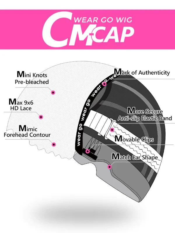 CurlyMe 9x6 HD Lace M-cap Wear Go Glueless Mini Knots Body Wave Hair Pre-cut Lace Front Wig Pre-plucked - Image 11