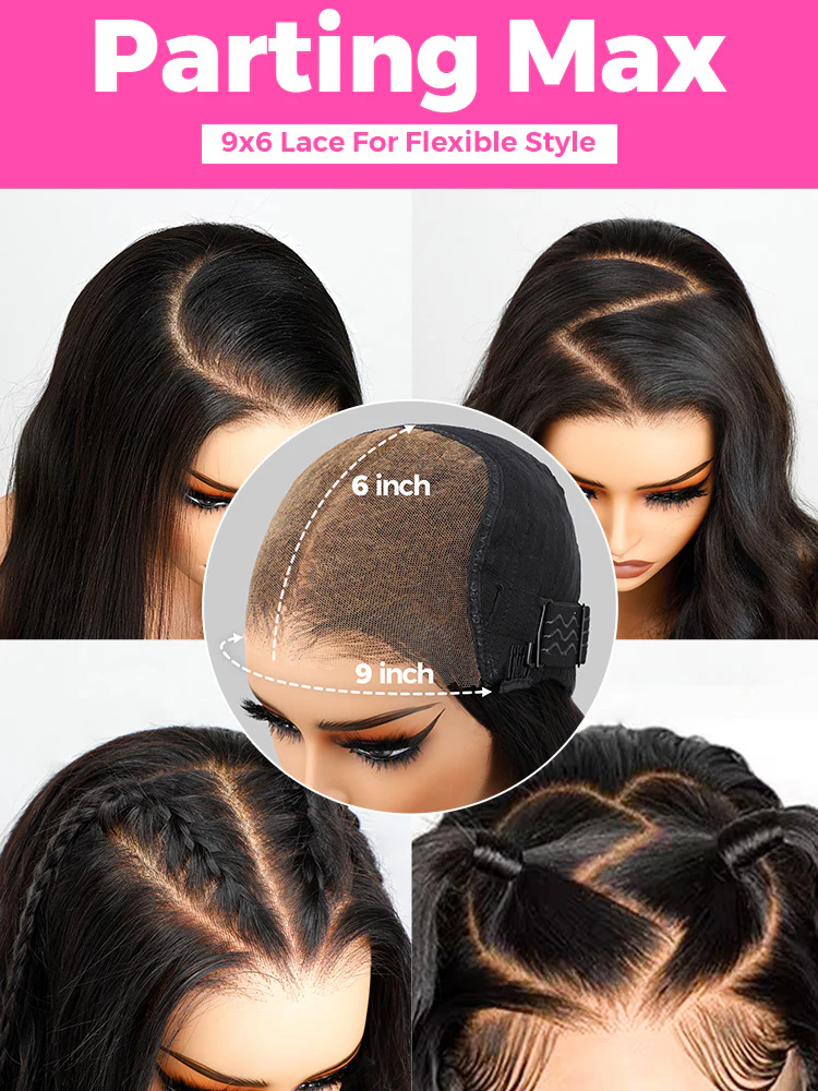 CurlyMe 9x6 HD Lace M-cap Wear Go Glueless Mini Knots Body Wave Hair Pre-cut Lace Front Wig Pre-plucked - Image 6
