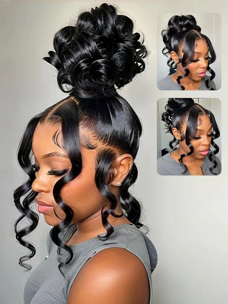 CurlyMe 360 Fit Pre-Cut Lace Wear Go Pre-Bleached Body Wave Human Hair Pre-Plucked Wig - Image 6