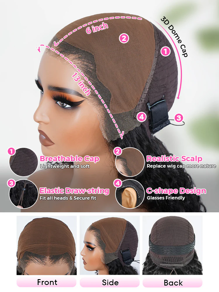 CurlyMe Pre Cut 13x4 HD Lace Kinky Curly Wear Go Glueless Wig Human Hair Wigs - Image 7