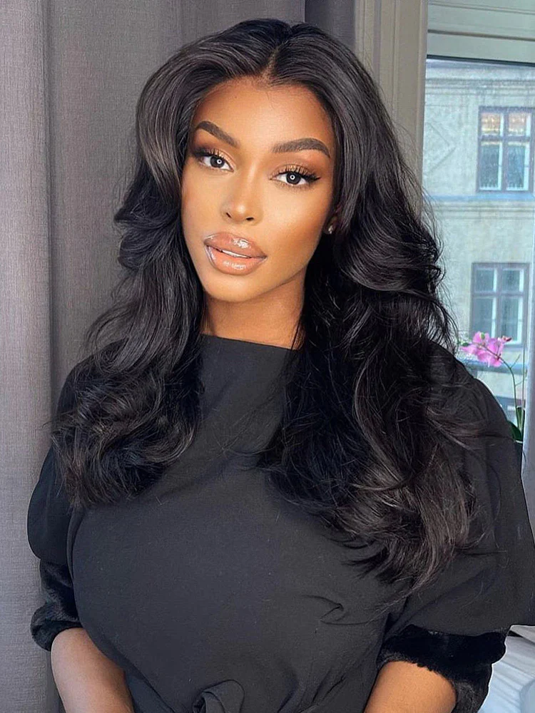 CurlyMe Layered Cut Pre-Bleached Body Wave Pre-Cut HD Lace Wear Go Glueless Wigs - Image 7