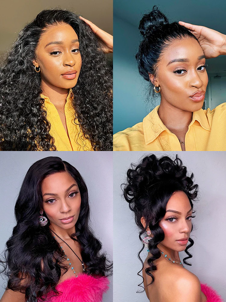 CurlyMe 360 Lace Wear Go Pre-Bleached Straight Human Hair Glueless Wigs Pre-Plucked Lace Front Wig - Image 11