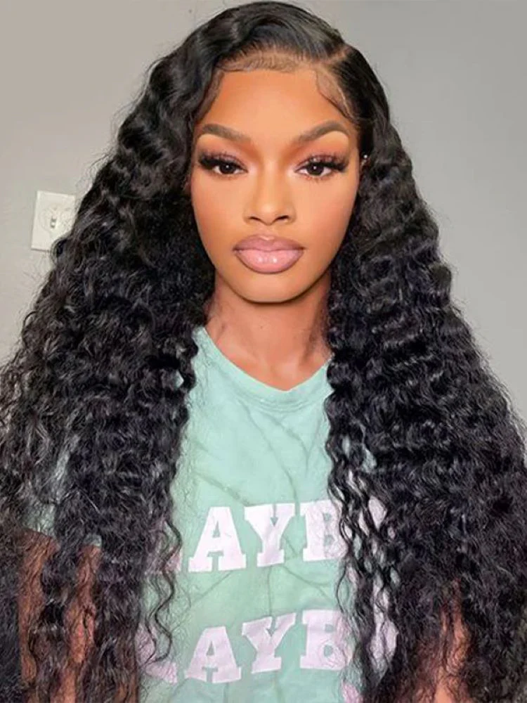 CurlyMe 360 Fit Pre-Cut Lace Wear Go Pre-Bleached Loose Deep Wave Human Hair Pre-Plucked Wig - Image 3